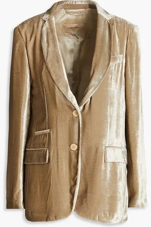 GENTRYPORTOFINO Velvet blazer - Gray - IT 46