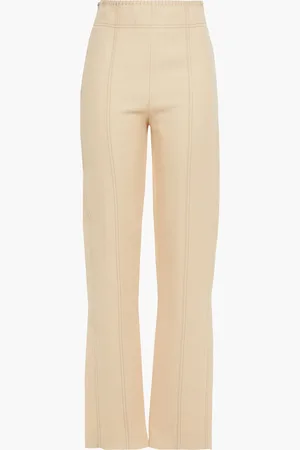 Acne Studios Whipstitched shantung straight-leg pants - White - DE 34