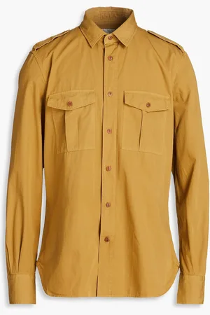 SLOWEAR Glanshirt cotton-poplin shirt - Yellow - 42cm