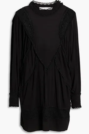 IRO Charsti guipure lace-paneled crepe mini dress - - FR 34