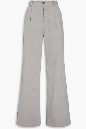 NILI LOTAN Flavie stretch-cotton twill wide-leg pants - - US 4
