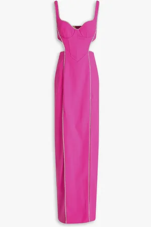 Zuhair Murad Cutout crystal-embellished crepe gown - Pink - FR 36