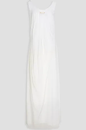 Maison Margiela Silk-blend georgette maxi dress - White - IT 38