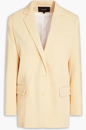Maje Lyocell-blend twill blazer - Yellow - FR 42