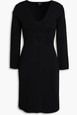 THEORY Cutout stretch-knit mini dress - - XS