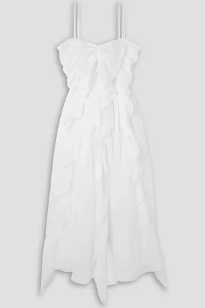 Chloé Ruffled ramie midi dress - - FR 42