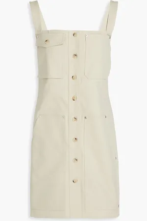 Helmut Lang Stretch-cotton mini dress - Neutral - L
