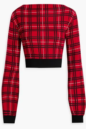 Marni Checked jacquard-knit wool sweater - - IT 44
