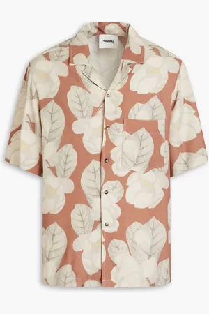 Nanushka Floral-print crepe shirt - Gray - XS