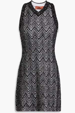 Missoni Sequin-embellished crochet-knit mini dress - - IT 40
