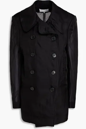 Maison Margiela Double-breasted layered cotton-organza jacket - - IT 36