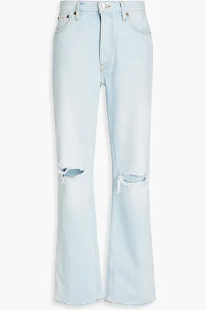 RE/DONE Faded high-rise straight-leg jeans - Blue - 30