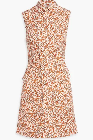Derek Lam Serena printed cotton-blend poplin mini shirt dress - - US 2