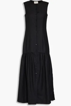 Loulou Studio Striped wool-twill maxi dress - - S