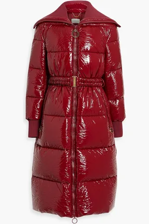 ZIMMERMANN Belted quilted vinyl down coat - Red - 00