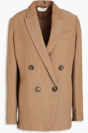 Vince Double-breasted faille blazer - Neutral - US 4