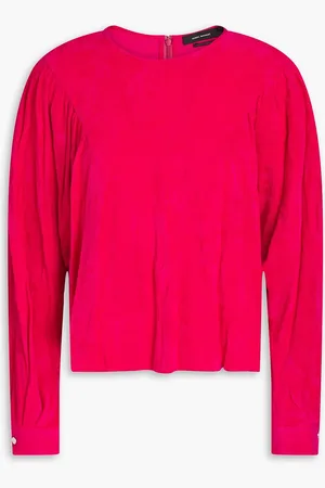 Isabel Marant Venilia gathered corduroy blouse - Pink - FR 34