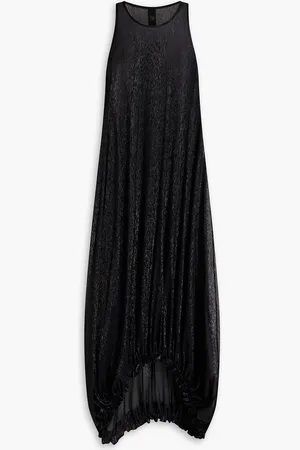 PETAR PETROV Metallic silk-blend midi dress - - FR 34