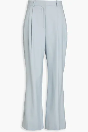 Loulou Studio Solo wool-blend twill wide-leg pants - Blue - XS