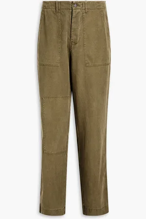OFFICINE GENERALE Lyocell-gabardine pants - Green - IT 54