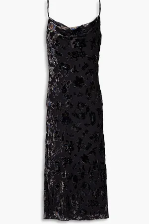 RAG&BONE Nicola draped devoré-velvet slip dress - - US 00