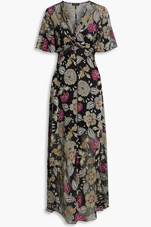 RAG&BONE Tamar twist-front floral-print chiffon maxi dress - - US 2