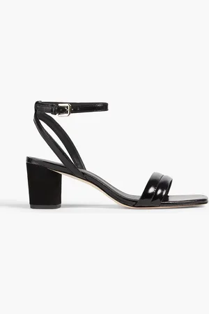 Sandro Glossed-leather sandals - - EU 36