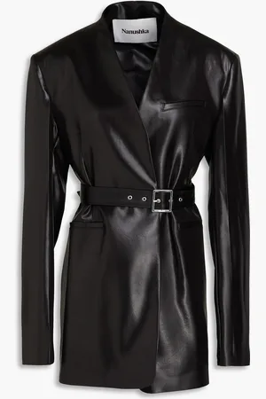 Nanushka Rannia belted satin blazer - - M