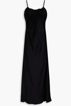 Jil Sander Ruched satin maxi dress - - FR 34