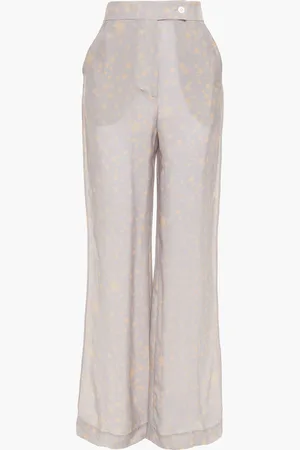 Acne Studios Printed cupro flared pants - Purple - DE 36