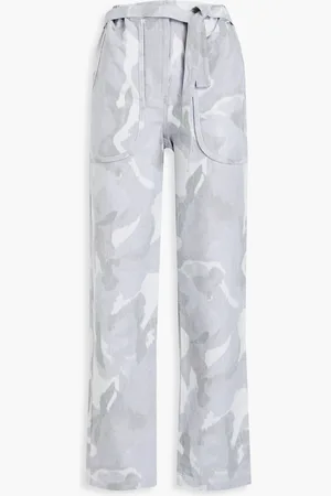IRO Douz camouflage-print cotton-blend canvas straight-leg pants - Gray - FR 40