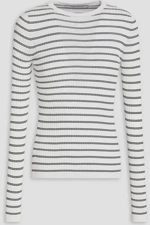 Another Tomorrow Striped ribbed-knit sweater - - XS