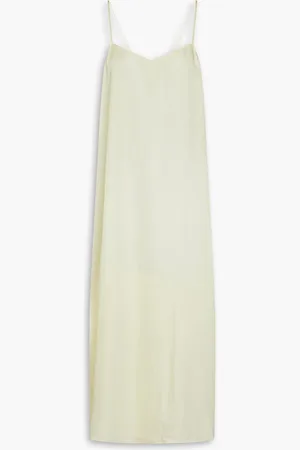tibi Satin midi slip dress - Yellow - US 2