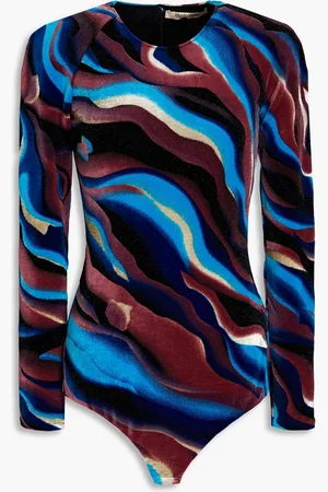 Roberto Cavalli Printed chenille bodysuit - Blue - IT 38
