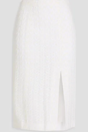 Missoni Crochet-knit wool-blend skirt - White - IT 44
