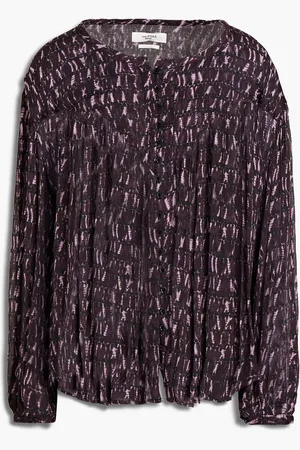 Marant Etoile Tie-dyed crepon blouse - Purple - FR 36
