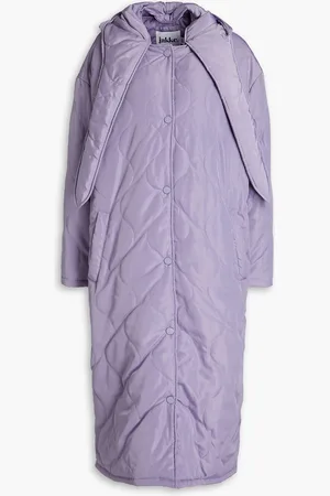 Jakke Bonny quilted shell hooded coat - Purple - UK 10