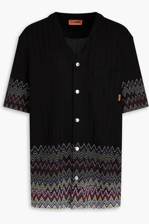 Missoni Appliquéd crochet-knit cotton shirt - - IT 46