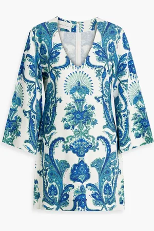 Cara Cara Riley printed stretch-crepe mini dress - - XS