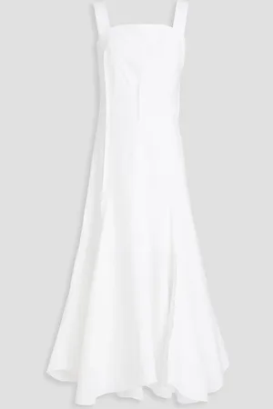 Victoria Beckham Cotton-blend poplin midi dress - - UK 6