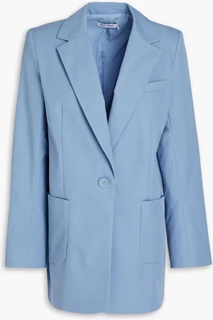 Anna Quan Cotton-blend twill blazer - Blue - UK 8