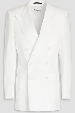 Maison Margiela Double-breasted cotton-twill blazer - - IT 38