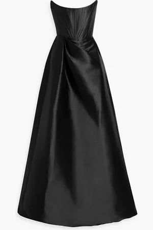 ALEX PERRY Denver strapless draped satin-crepe gown - - UK 4