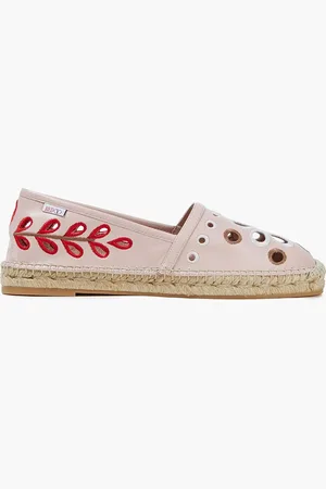RED(V) Broderie anglaise leather espadrilles - Pink - EU 36