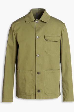 SLOWEAR Montedoro herringbone cotton-blend jacquard jacket - Green - IT 50