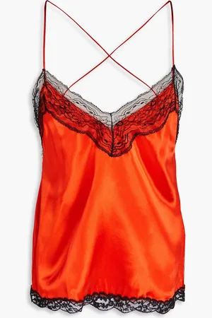 Puccini Lace-trimmed satin camisole - Red - M