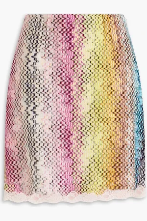 Missoni Lace-trimmed crochet-knit mini skirt - - IT 38