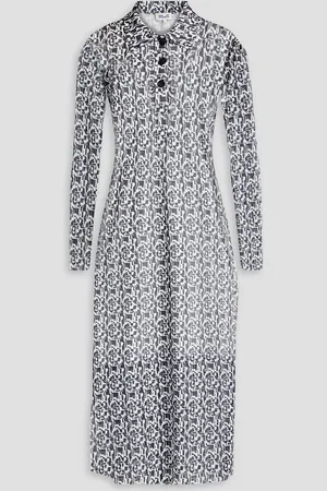 Baum und Pferdgarten Jupiter printed stretch-mesh midi dress - Gray - S