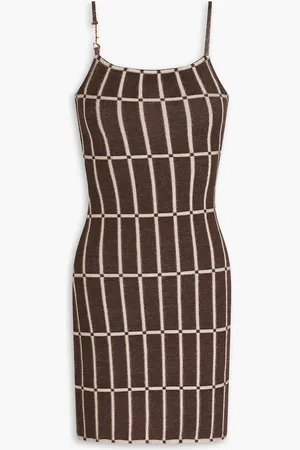 Jacquemus Jacquard-knit mini dress - Brown - FR 46
