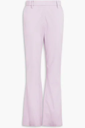 MAGDA BUTRYM Lyocell-blend sateen flared pants - Purple - FR 34